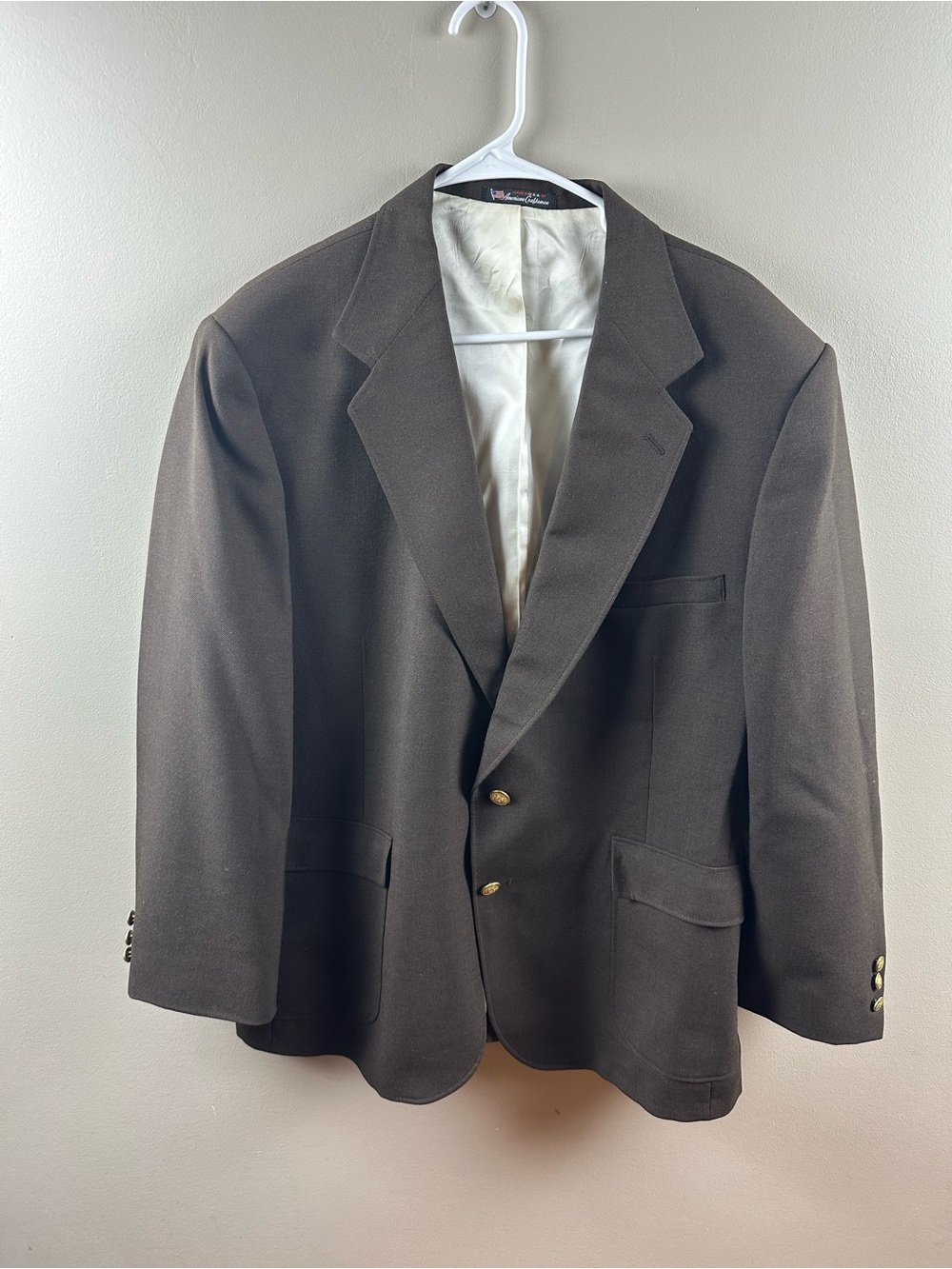 Stafford Dark Brown Two-Button Sport Coat